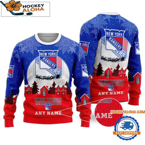 New York Rangers Hockey New Design Litmited Ugly Sweater Custom Name