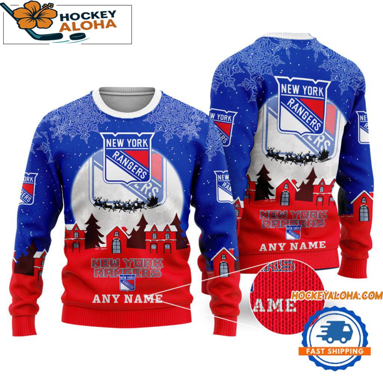 New York Rangers Hockey New Design Litmited Ugly Sweater Custom Name New York Rangers Hockey New Design Litmited Ugly Sweater Custom Name