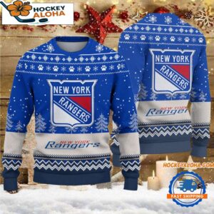 New York Rangers Hockey Team Design New Christmas Ugly Sweater