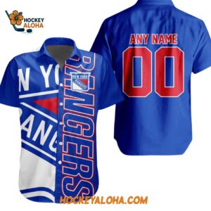 New York Rangers New Design Hockey Team Button Shirt Hawaiian Button Shirt 1