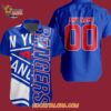 New York Rangers New Design Hockey Team Button Shirt Hawaiian Button Shirt 4