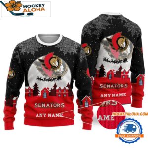 Ottawa Senators Hockey New Design Litmited Ugly Sweater Custom Name