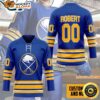Personalized Blue Buffalo Sabress Hockey Jersey