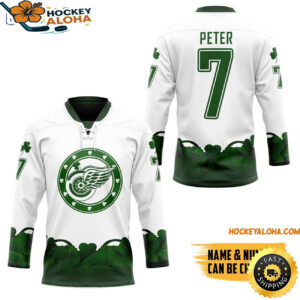 Personalized Detroit Red Wings Hockey Jersey 2025 St Patrick Days Hockey Jersey