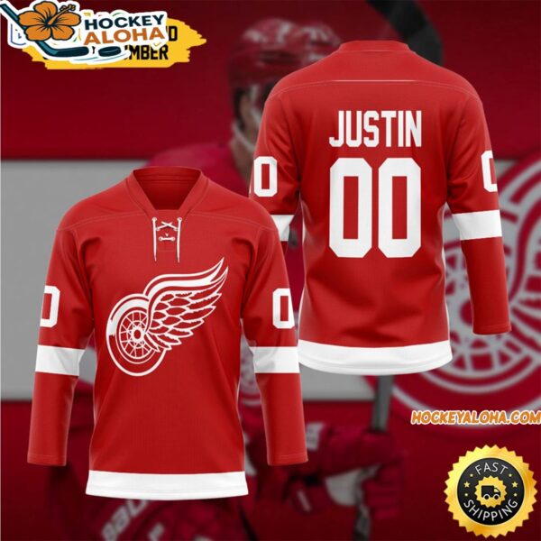 Personalized Detroit Red Wingss Hockey Jersey