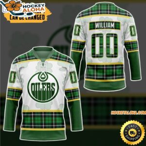 Personalized Edmonton Oilers St Patrick Days Hockey Jersey