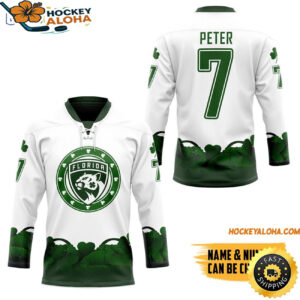 Personalized Florida Panthers Hockey Jersey 2025 St Patrick Days Hockey Jersey