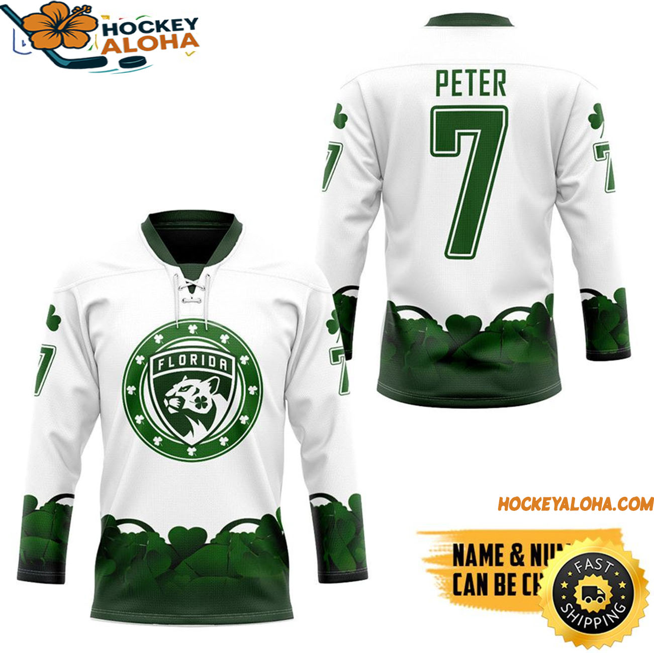 Personalized Florida Panthers Hockey Jersey-2025 St Patrick Days Hockey Jersey Personalized Florida Panthers Hockey Jersey-2025 St Patrick Days Hockey Jersey