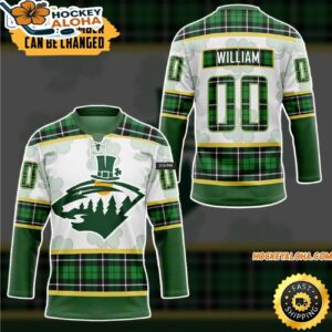 Personalized Minnesota Wild St Patrick Days Hockey Jersey