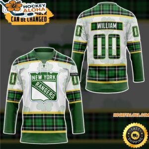 Personalized New York Rangers St Patrick Days Hockey Jersey