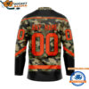 Philadelphia Flyers Camo Veterans Custom Hockey Jersey 2