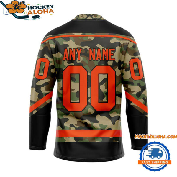 Philadelphia Flyers Camo Veterans Custom Hockey Jersey 2
