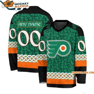 Philadelphia Flyers Special Stpatricks Day Design Hockey Jersey