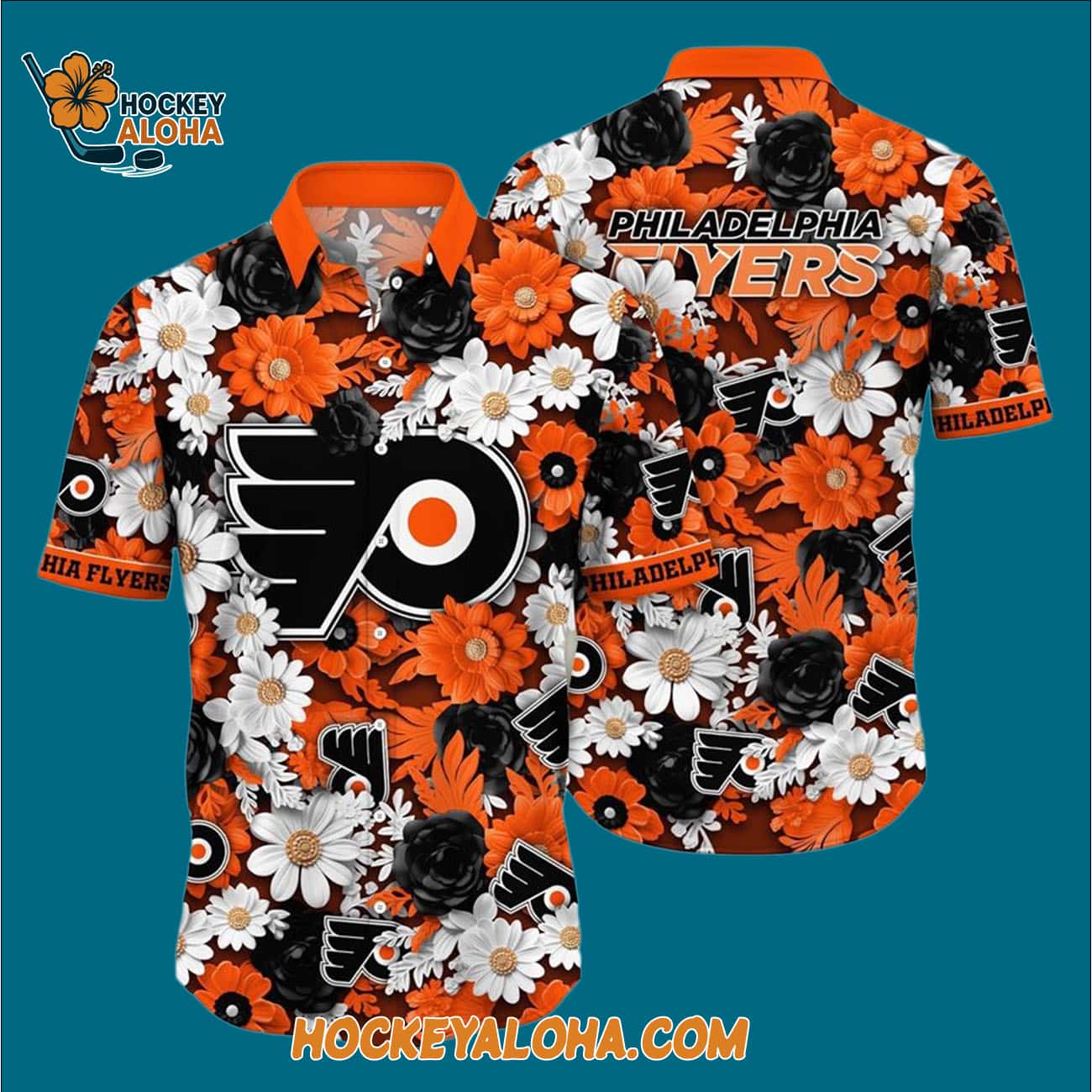 Philadelphia Flyers Tropical Begonia Flower Pattern Summer Hawaiian Shirt Philadelphia Flyers Tropical Begonia Flower Pattern Summer Hawaiian Shirt