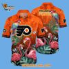Philadelphia Flyers Tropical Parrot And Flamingo Motifs Summer Hawaiian Shirt 2