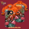 Philadelphia Flyers Tropical Parrot And Flamingo Motifs Summer Hawaiian Shirt 4