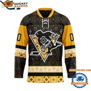 Pittsburgh Penguins Personalized Native American Hockey Jersey 1