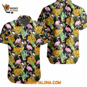 Pittsburgh Penguins Special Flamingo Hawaiian Button Shirt 1