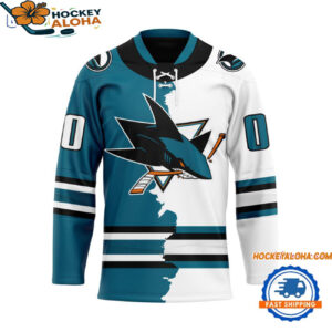 San Jose Sharks Home Mix Away New Design Hockey Jersey 1