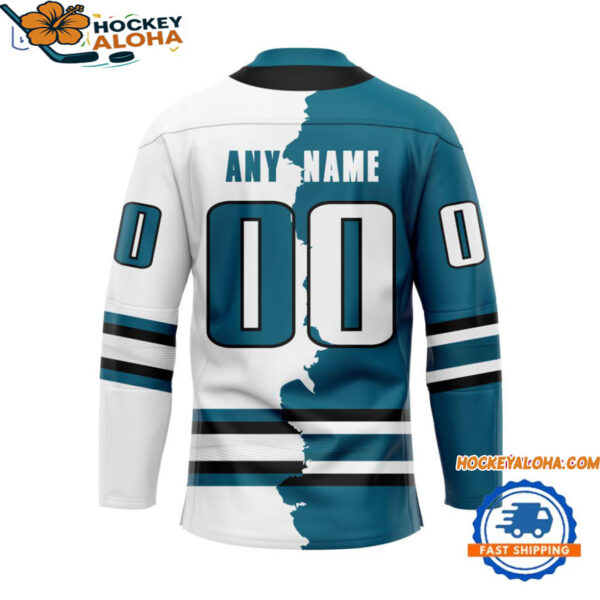 San Jose Sharks Home Mix Away New Design Hockey Jersey 2