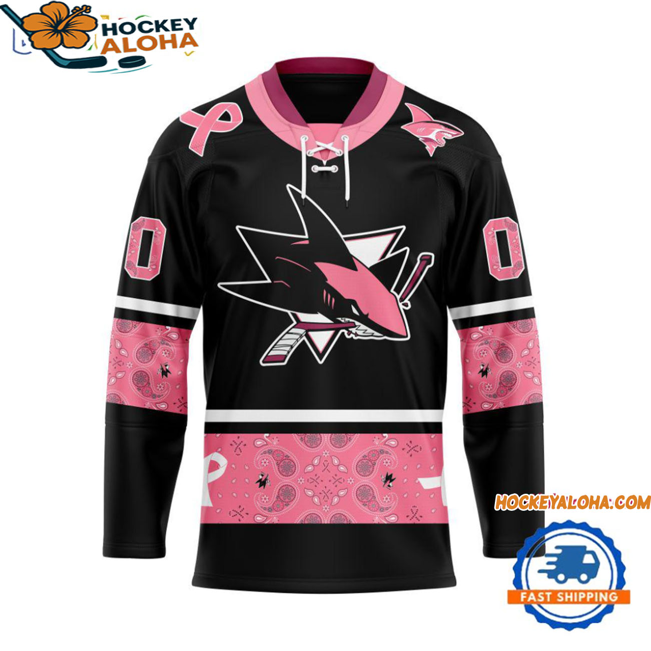 San Jose Sharks In October We Wear Pink Breast Cancer Design Hockey Jersey San Jose Sharks In October We Wear Pink Breast Cancer Design Hockey Jersey