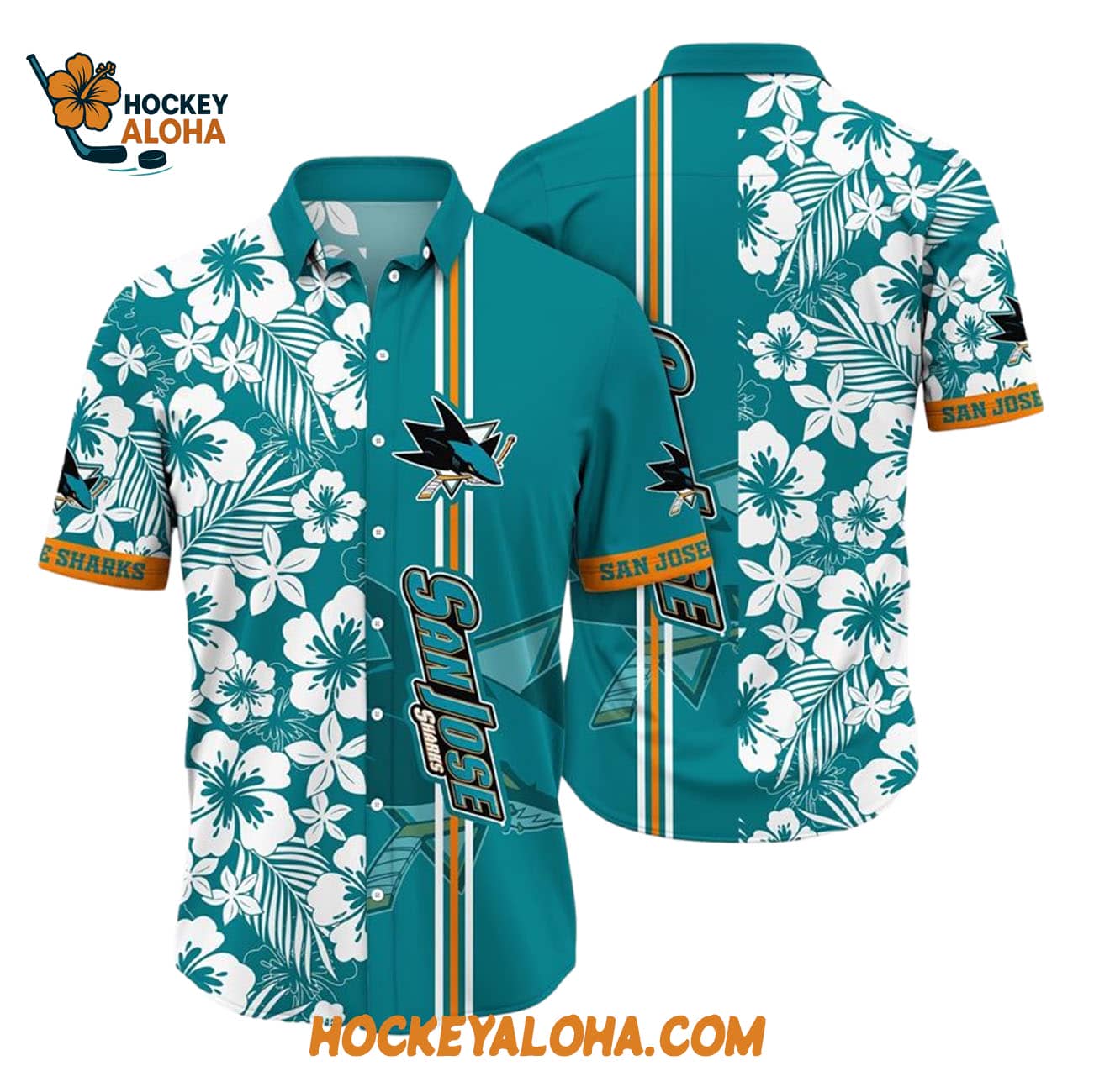 San Jose Sharks Tropical Apricot Blossom Pattern Summer Hawaiian Shirt San Jose Sharks Tropical Apricot Blossom Pattern Summer Hawaiian Shirt