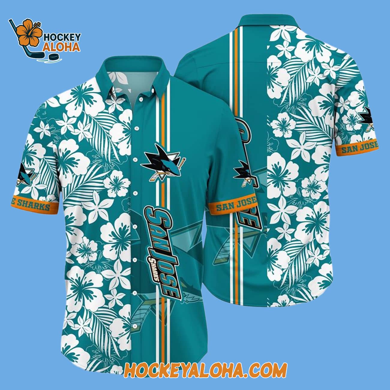 San Jose Sharks Tropical Apricot Blossom Pattern Summer Hawaiian Shirt San Jose Sharks Tropical Apricot Blossom Pattern Summer Hawaiian Shirt