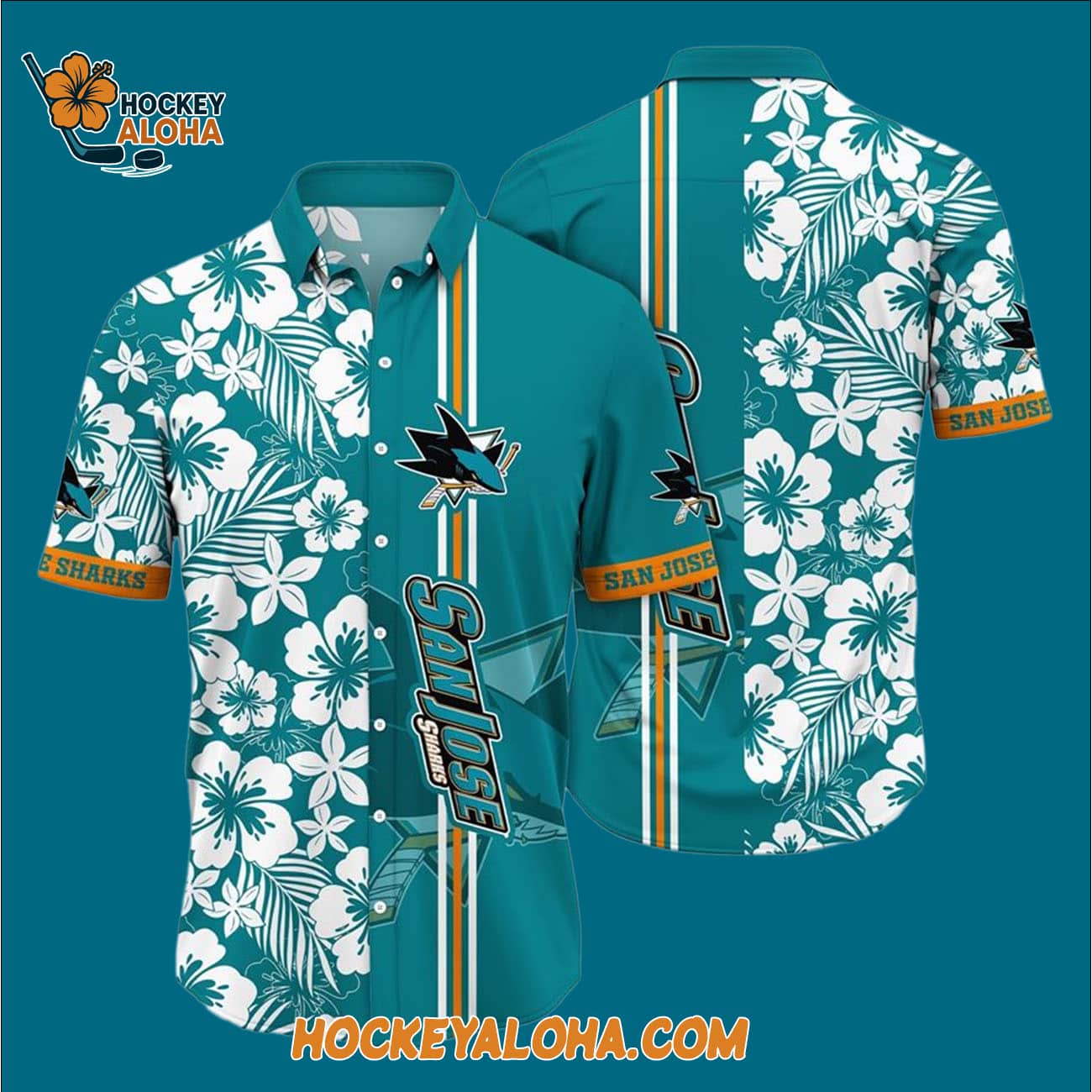 San Jose Sharks Tropical Apricot Blossom Pattern Summer Hawaiian Shirt San Jose Sharks Tropical Apricot Blossom Pattern Summer Hawaiian Shirt