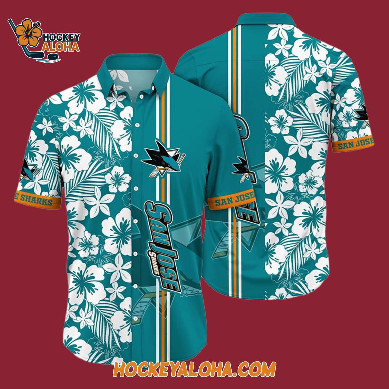 San Jose Sharks Tropical Apricot Blossom Pattern Summer Hawaiian Shirt San Jose Sharks Tropical Apricot Blossom Pattern Summer Hawaiian Shirt