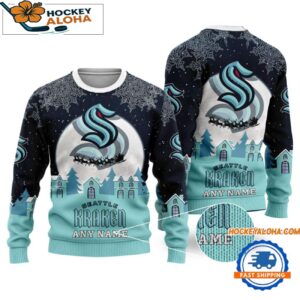 Seattle Kraken Hockey New Design Litmited Ugly Sweater Custom Name