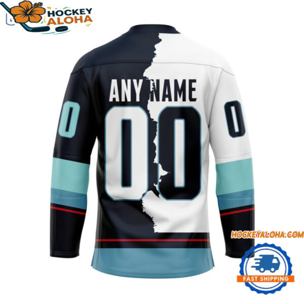 Seattle Kraken Home Mix Away New Design Hockey Jersey 2