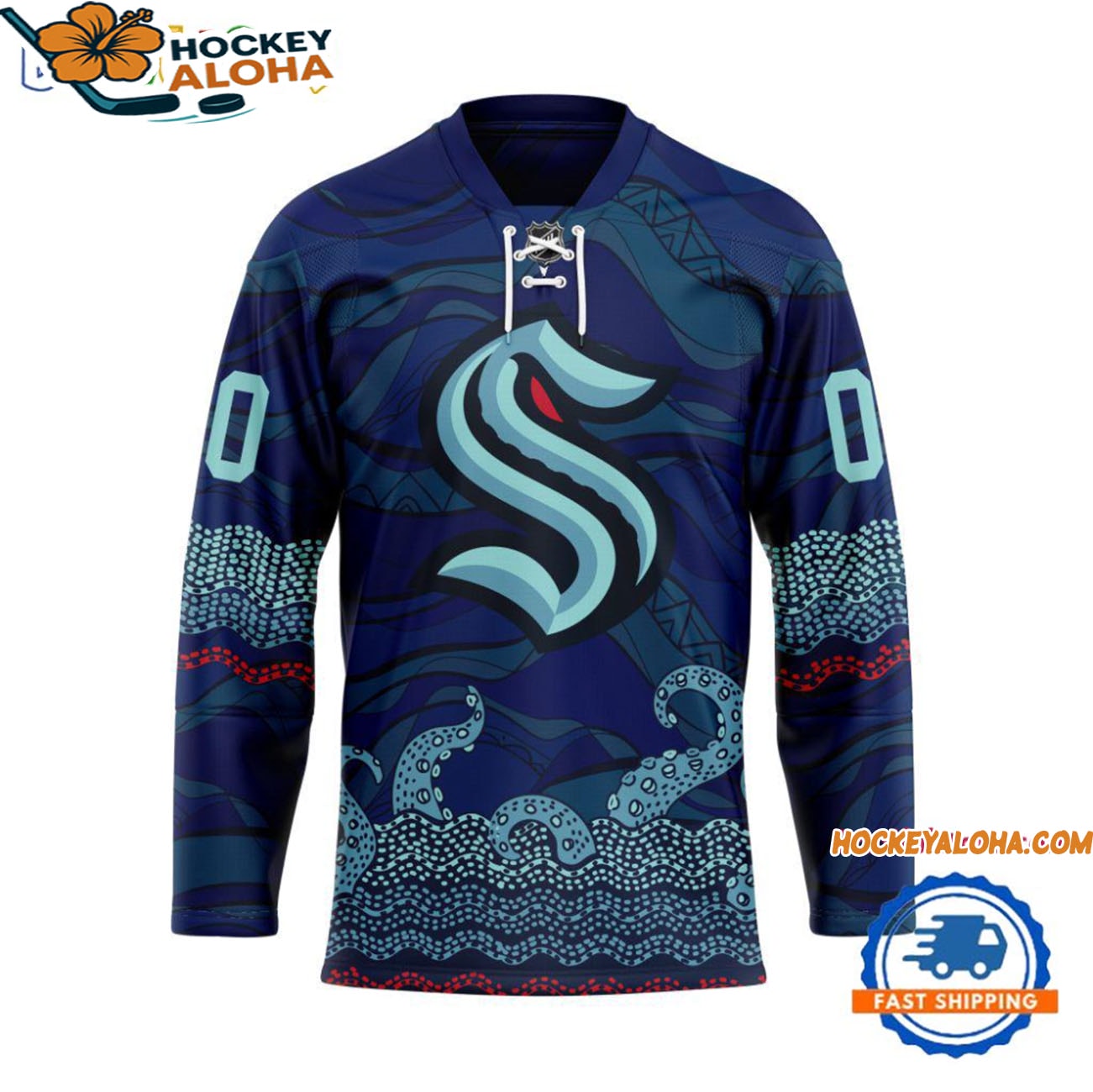 Seattle Kraken Personalized Native American Hockey Jersey Seattle Kraken Personalized Native American Hockey Jersey