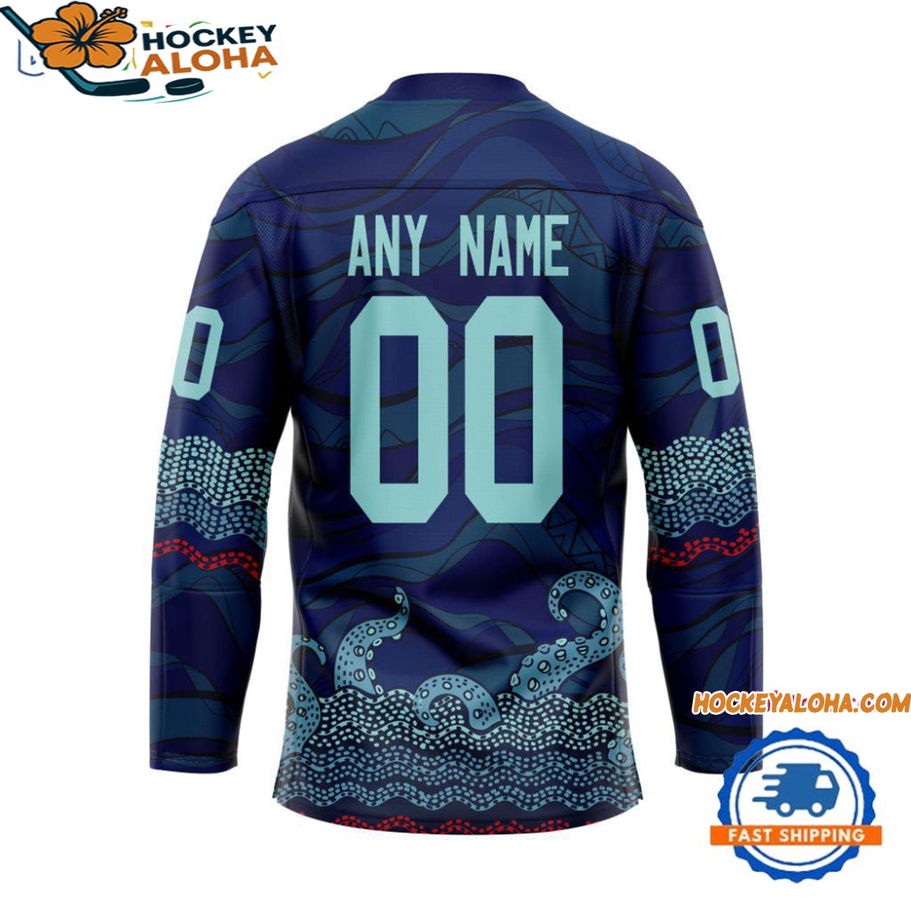Seattle Kraken Personalized Native American Hockey Jersey Seattle Kraken Personalized Native American Hockey Jersey