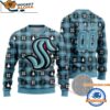 Seattle Kraken Snow Tree Christmas Ugly Sweater Custom Name And Custom Number