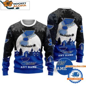 St Louis Blues Hockey New Design Litmited Ugly Sweater Custom Name