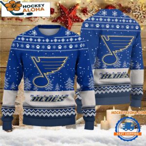 St Louis Blues Hockey Team Design New Christmas Ugly Sweater