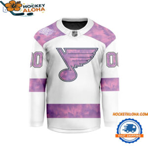 St Louis Blues Personalized Fights Cancer Design Hockey Jersey 1