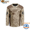 St Louis Blues Special Veterans Military Desert Camouflage Design Hockey Jersey 1