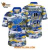 St Louis Blues Tropical Desert Island Motif Summer Hawaiian Shirt 1