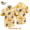 St Louis Blues Tropical Leafs Design Hawaiian Shirt 1