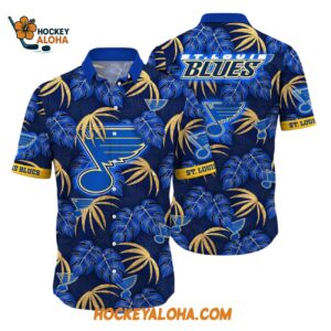 St Louis Blues Tropical Motifs Summer Hawaiian Shirt 1