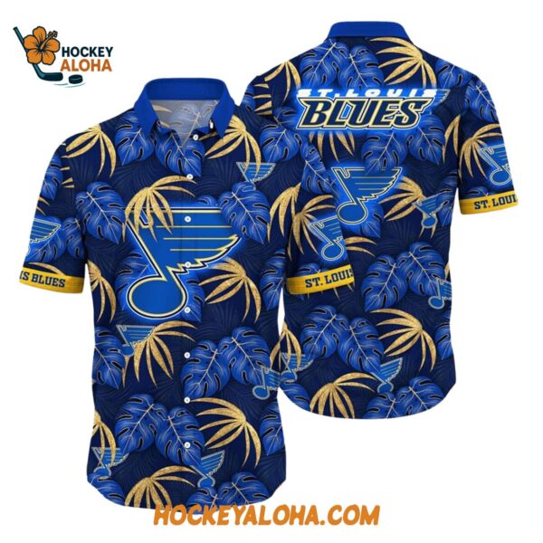 St Louis Blues Tropical Motifs Summer Hawaiian Shirt 1