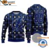 Tampa Bay Lightning Snow Tree Christmas Ugly Sweater Custom Name And Custom Number