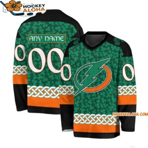 Tampa Bay Lightning Special Stpatricks Day Design Hockey Jersey