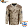 Tampa Bay Lightning Special Veterans Military Desert Camouflage Design Hockey Jersey 1