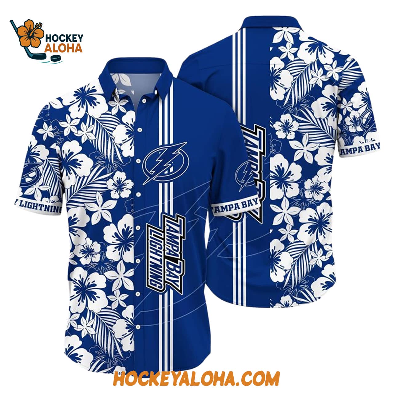Tampa Bay Lightning Tropical Apricot Blossom Pattern Summer Hawaiian Shirt Tampa Bay Lightning Tropical Apricot Blossom Pattern Summer Hawaiian Shirt