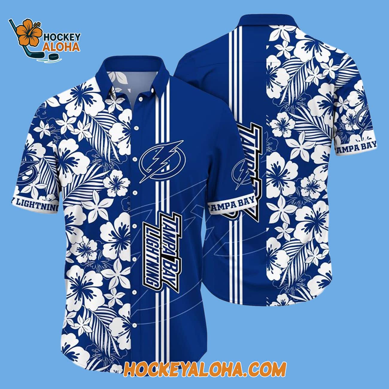 Tampa Bay Lightning Tropical Apricot Blossom Pattern Summer Hawaiian Shirt Tampa Bay Lightning Tropical Apricot Blossom Pattern Summer Hawaiian Shirt