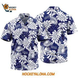 Tampa Bay Lightning Tropical Leafs Design Hawaiian Shirt 1