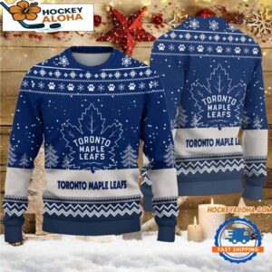 Toronto Maple Leafs Hockey Team Design New Christmas Ugly Sweater