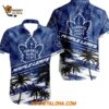 Toronto Maple Leafs Special Palm Tree Hawaiian Button Shirt 1